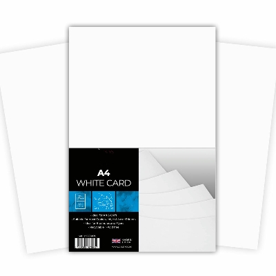 Picture of White Art Card | 300gsm Glossy | Pack of 10 sheets | Use  Name card , Certificate , Art & Craft project etc.