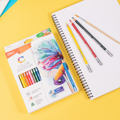 Picture of Deli C00730 Color Emotion Watercolor Pencil pack of 36 colors