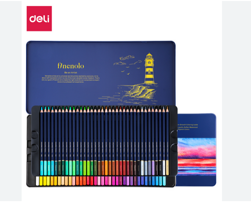 Picture of Deli EC122-72 Finalino Professional Colors Pencils Set of 72 Pcs With iron Box
