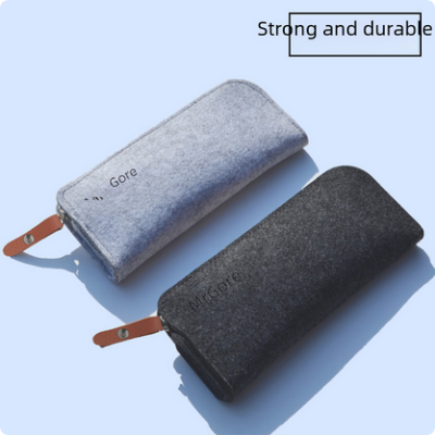 Picture of Felt Pencil Bag Amazon Men Women Stationery Box Storage Bag Junior High School Students Korean Version Felt Pencil Case Cover