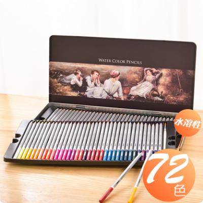 Picture of Deli 6524 Premium Water Color Pencil With Iron Box 72 Color