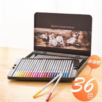 Picture of Deli 6522 Premium Water Color Pencil With Iron Box 36Color