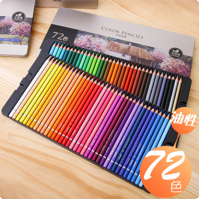 Picture of Deli 6568 color lead color pencil iron box 72 Color