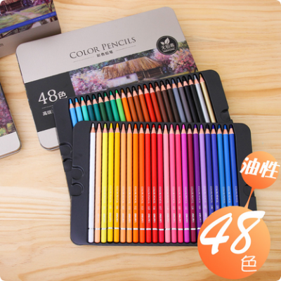 Picture of Deli 6567 color lead color pencil iron box 48 Color