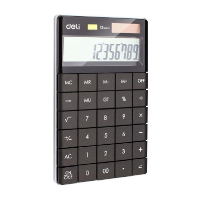 Picture of Deli	E1589 Calculator Plastic-12 digits