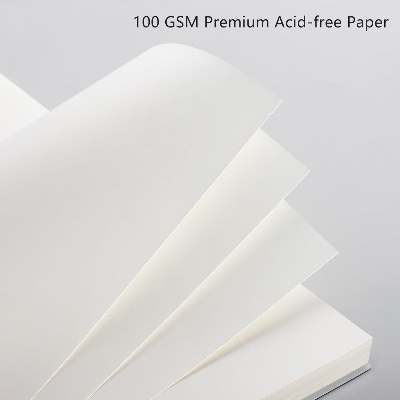 Picture of Papertree Spiral Sketch Notebook WHITE Cover White Blank Paper Wirebound