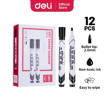 Picture of Deli	EU00120 White Bord Marker (Black) 12pcs/Box