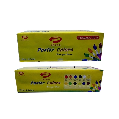 Picture of Petra Poster Colour Paint 6 And 12 Color box for Poster Painting