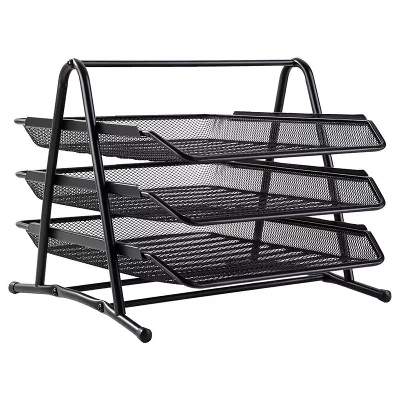 Picture of Deli	E9181 File Basket Black 3Desk