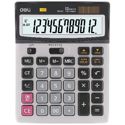 Picture of Deli	E1654C Calculator Metal-12 digit