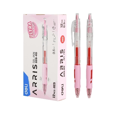 Picture of Deli EG09-RD Retractable Gel Pen 0.5mm (Red)