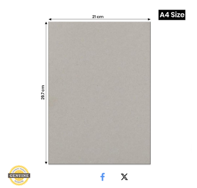Picture of Grey Paper Loose Sheets in Pack of 10, 300gsm A4 size , Ideal for Craft Purposes, drawing, sketching etc. Ideal for : Dry Media, Pens, Inks, Coloured Pencils, Graphite Pencils, charcoals, White Charcoal, Soft Pastels, oil pastels and chalk. Ideal For Prof