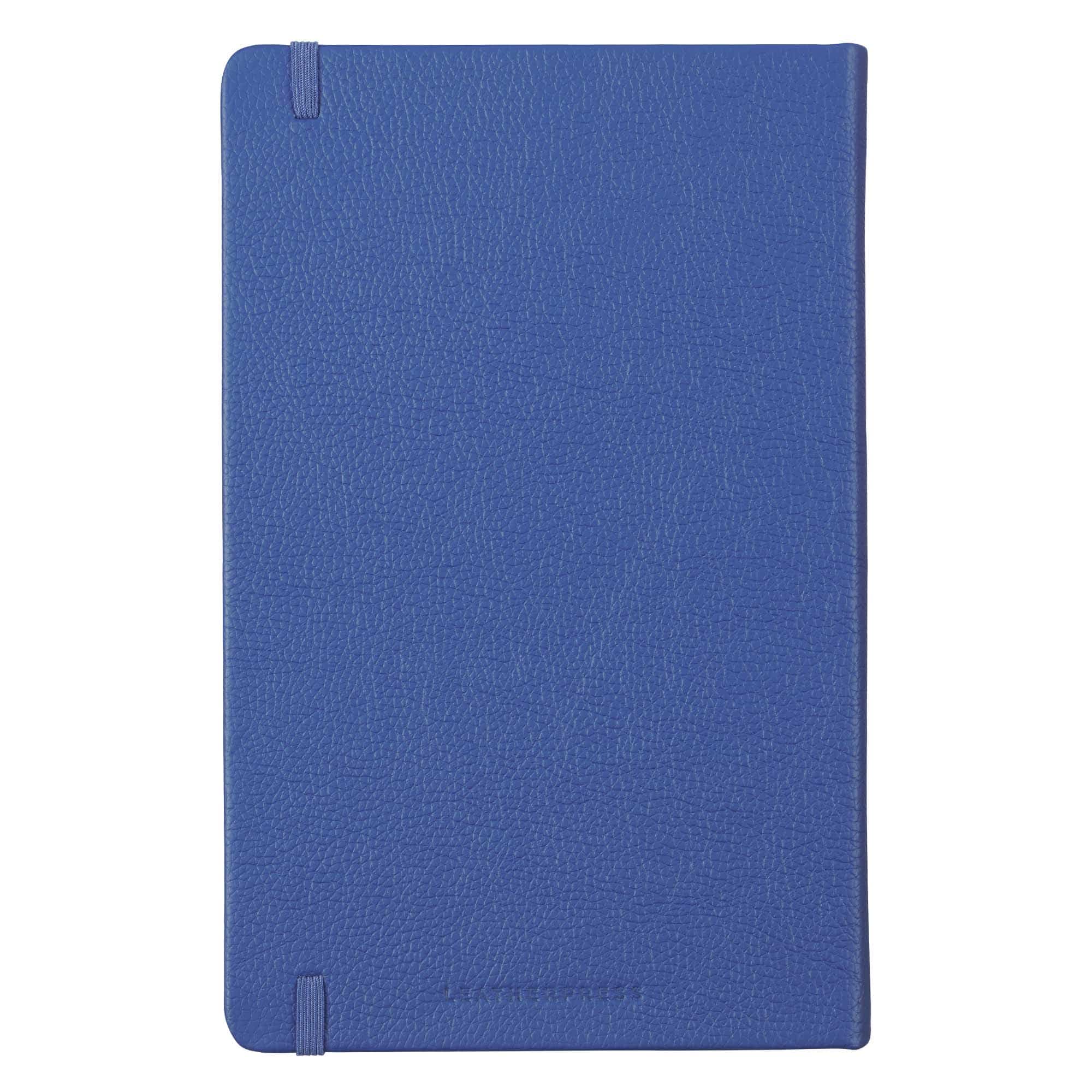 Picture of Pacific Blue Leather Cover Premium Sketchbook , Acrylic and Gouache Pad with elastic Band A5 Size
