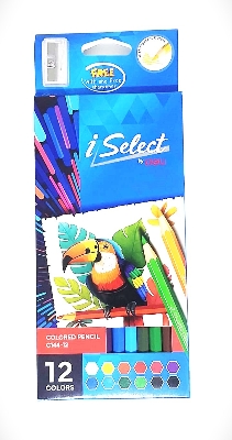 Picture of Deli C144-12 i-Select Colord Pencil 12 Pcs with Sharpner and eraser