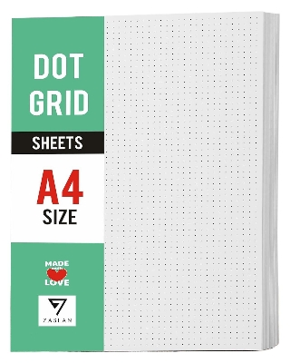 Picture of Dotted Loose Leaf Paper Sheets 110 GSM for Bullet Journaling, Artist Writing Drawing, Pack of 70 Sheets/140 Pages, White
