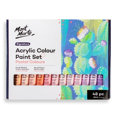 Picture of Mont Marte Acrylic Color Pastel Colors 48pc*36ml