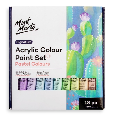 Picture of Mont Marte Acrylic Color Pastel Colors 18pc*36ml