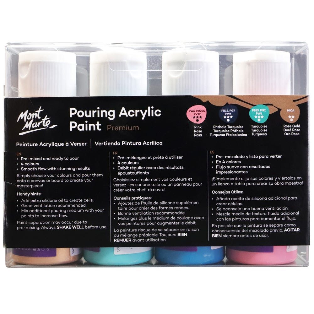 Picture of Mont Marte Pouring Acrylic 60ml-Flamingo