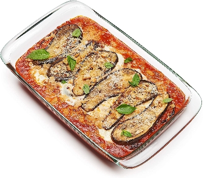 Picture of H and  S Glass Serving Dish Oven Proof Tempered - Transparent ( 1 pc )