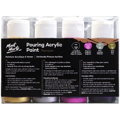 Picture of Mont Marte Pouring Acrylic 60ml 4pc-Cosmic