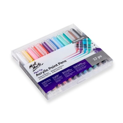 Picture of Mont Marte Flexi Tip Acrylic Paint Pens-12pcs