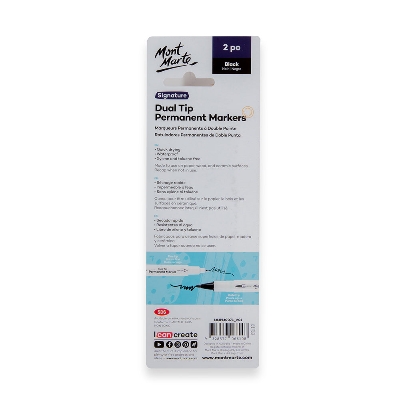 Picture of Mont Marte Permanent Marker Black-2pcs