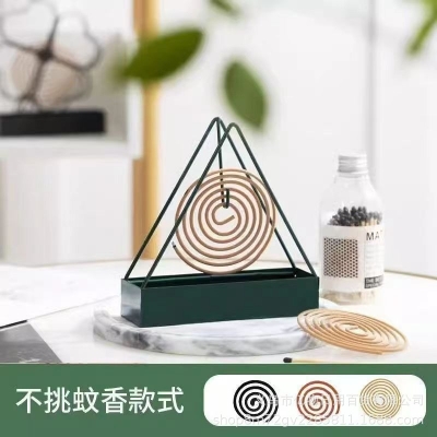 Picture of Mosquito Coil Stand Triangle Anti-scald Mosquito Coil Stand Wax Melt Burner Home Decoration Aromatherapy Burner
