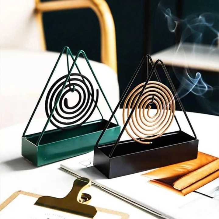 Picture of Mosquito Coil Stand Triangle Anti-scald Mosquito Coil Stand Wax Melt Burner Home Decoration Aromatherapy Burner