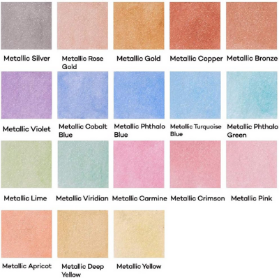 Picture of Mont Marte Metallic Watercolour Cake Set in Tin Premium 21pc