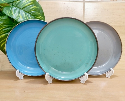 Picture of ceramics plate fruits snack dessert serving plate 9 inch deep plate