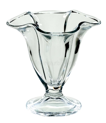 Picture of 4 vintage soda Fountain Ice Cream Parlo \Sundae sherbet parfait dish clear glass H&S