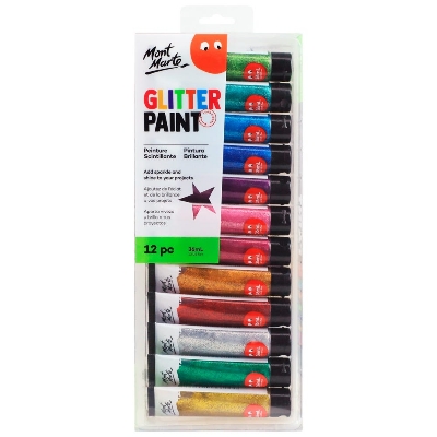 Picture of Mont Marte Glitter Paint 12pc*36ml