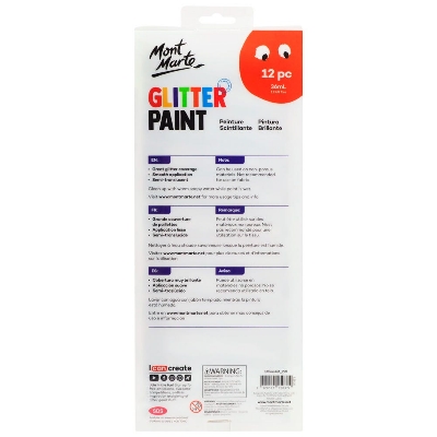 Picture of Mont Marte Glitter Paint 12pc*36ml