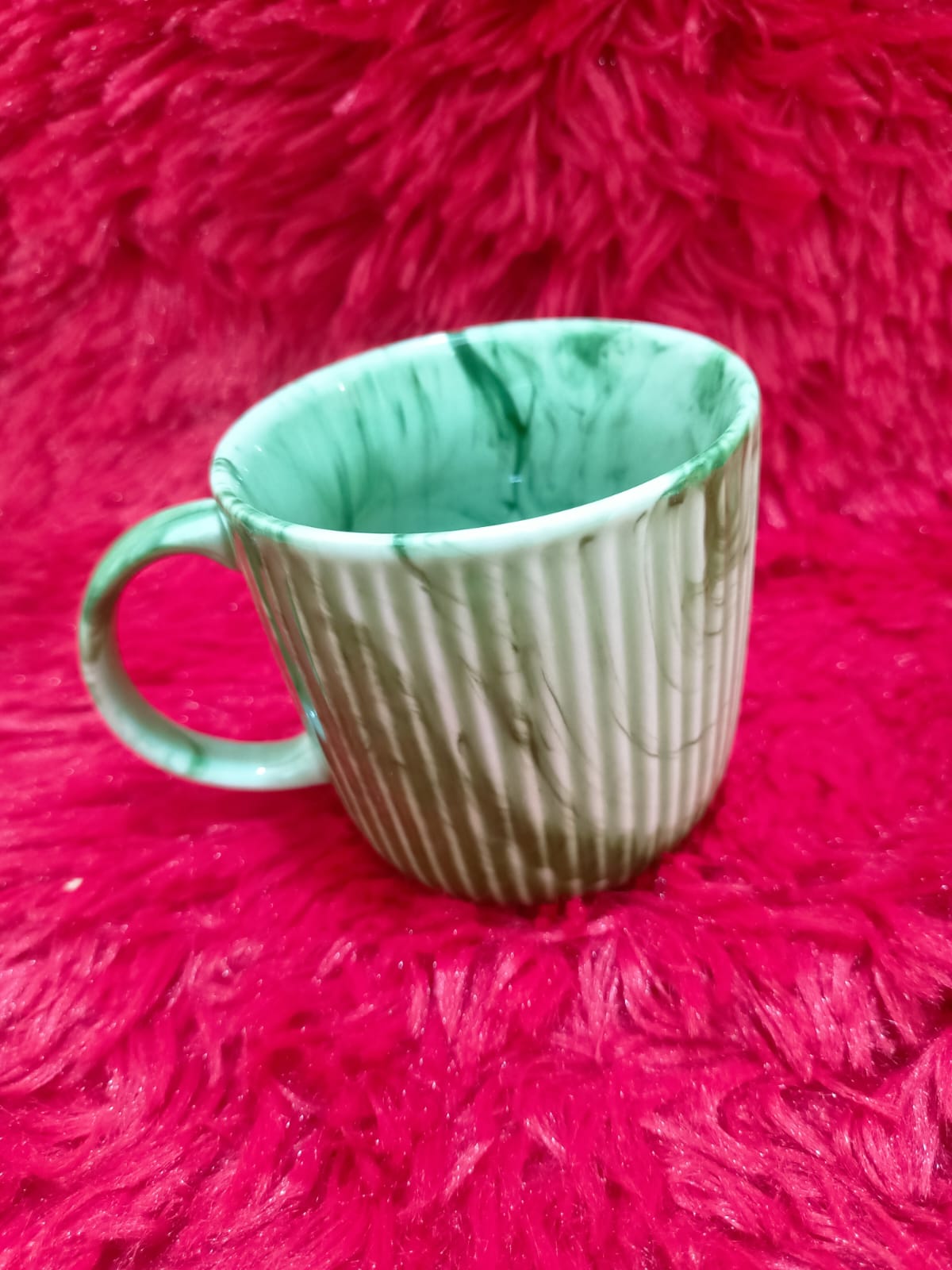 Picture of marble Ramkin Ceramic Coffee Mug  \green marble\ blue marble\ deep green marble