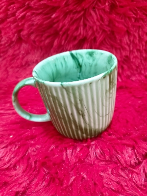 Picture of marble Ramkin Ceramic Coffee Mug  \green marble\ blue marble\ deep green marble
