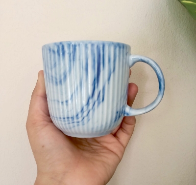 Picture of marble Ramkin Ceramic Coffee Mug  \green marble\ blue marble\ deep green marble