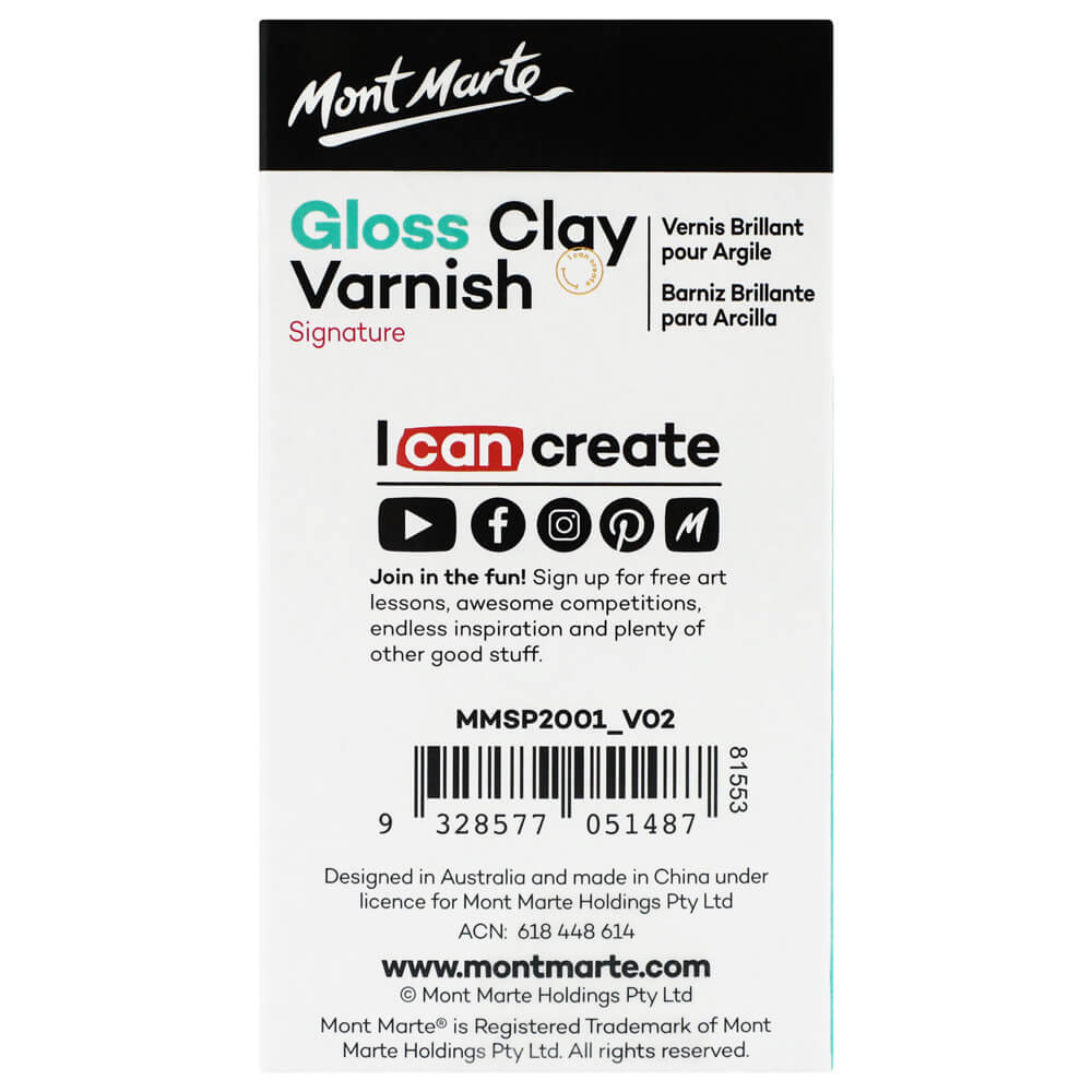 Picture of Mont Marte Clay Varnish Gloss 120ml