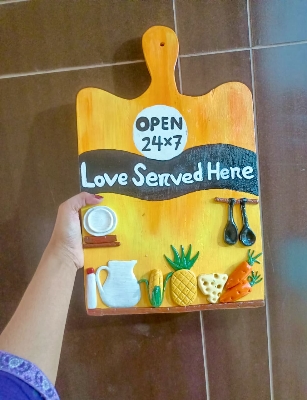 Picture of Wooden kitchen decor  |  wall decor |Home vibes | home decor | gift item | decor love |