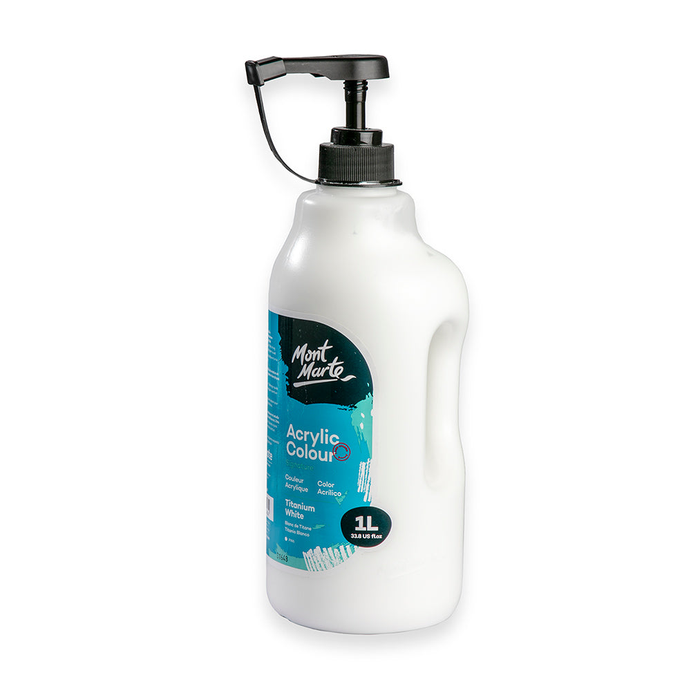 Picture of Mont Marte Acrylic Color Paint 1 litre-Titanium White