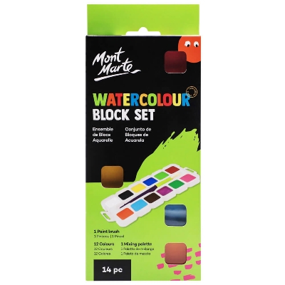 Picture of Mont Marte Kids Watercolor Block Set 14pc
