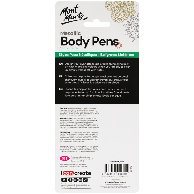 Picture of Mont Marte Metallic Body Pens 6pc