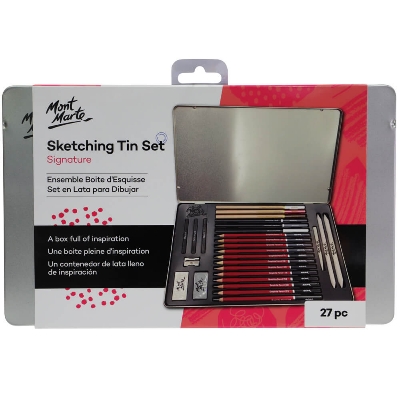 Picture of Mont Marte Sketching Tin Set 27pc