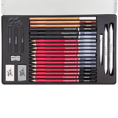 Picture of Mont Marte Sketching Tin Set 27pc