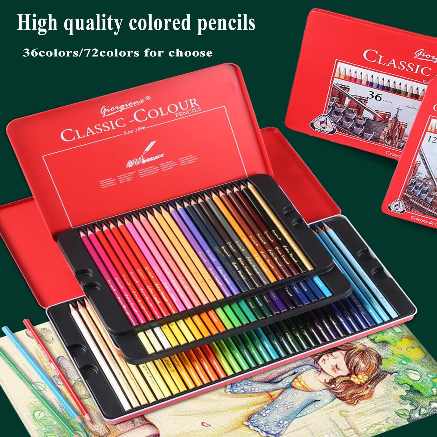 Picture of Giorgione® Artists Colouring Pencils Tin (Set of 12)