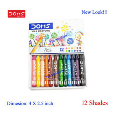 Picture of DOMS Non Toxic Wax Crayon 12 shade X 2 Pack