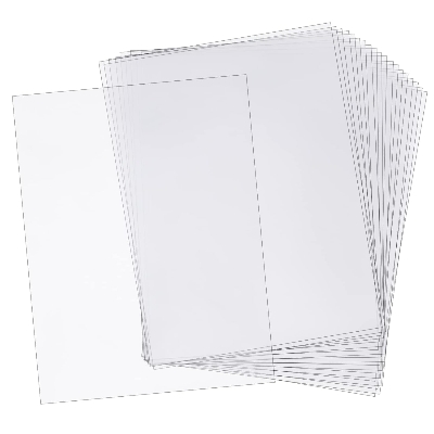 Picture of 5 Pcs Clear PVC Sheets Protection Transparent A4 Plastic DIY Craft