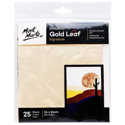 Picture of Mont Marte Imitation Gold Leaf 14*14cm 25sheet