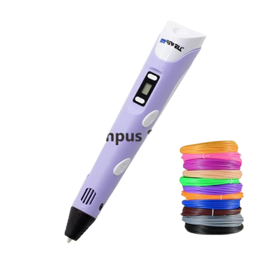 Picture of 3D Painting pen Three-color supplies Crafting Doodle Drawing Arts Printer PLA/ABS Filaments Kid Gift Pink 1Pc