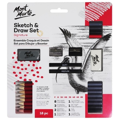 Picture of Mont Marte Sketch & Draw Set - 18pce