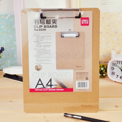 Picture of Deli 9226 Mdf Wooden Clipboard A4